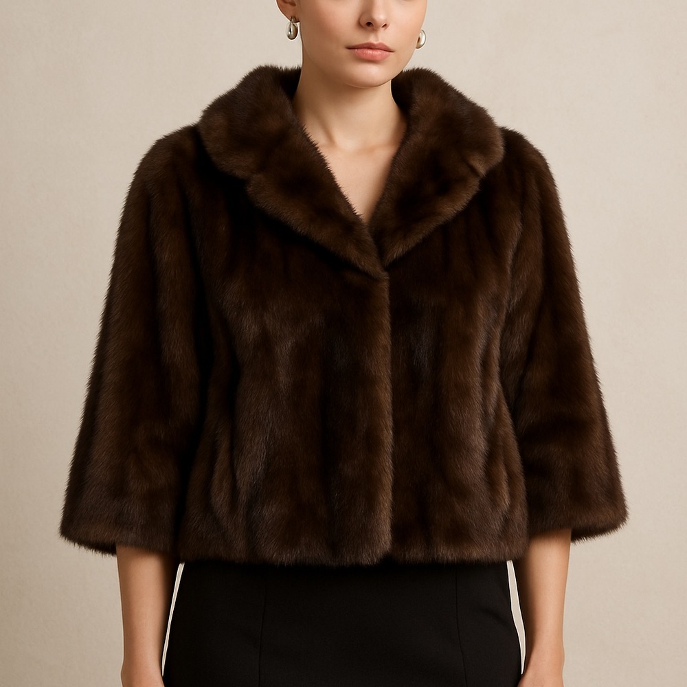 Sidney Frank Furs Vintage Mink Jacket – Rich Brown Luxury Fur, Size S - Picture 11 of 11